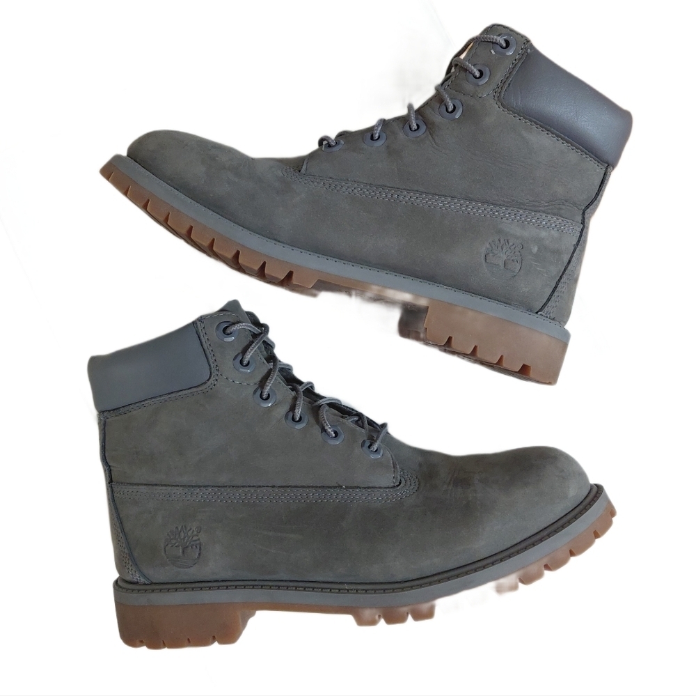 Timberland Gray Leather Boots